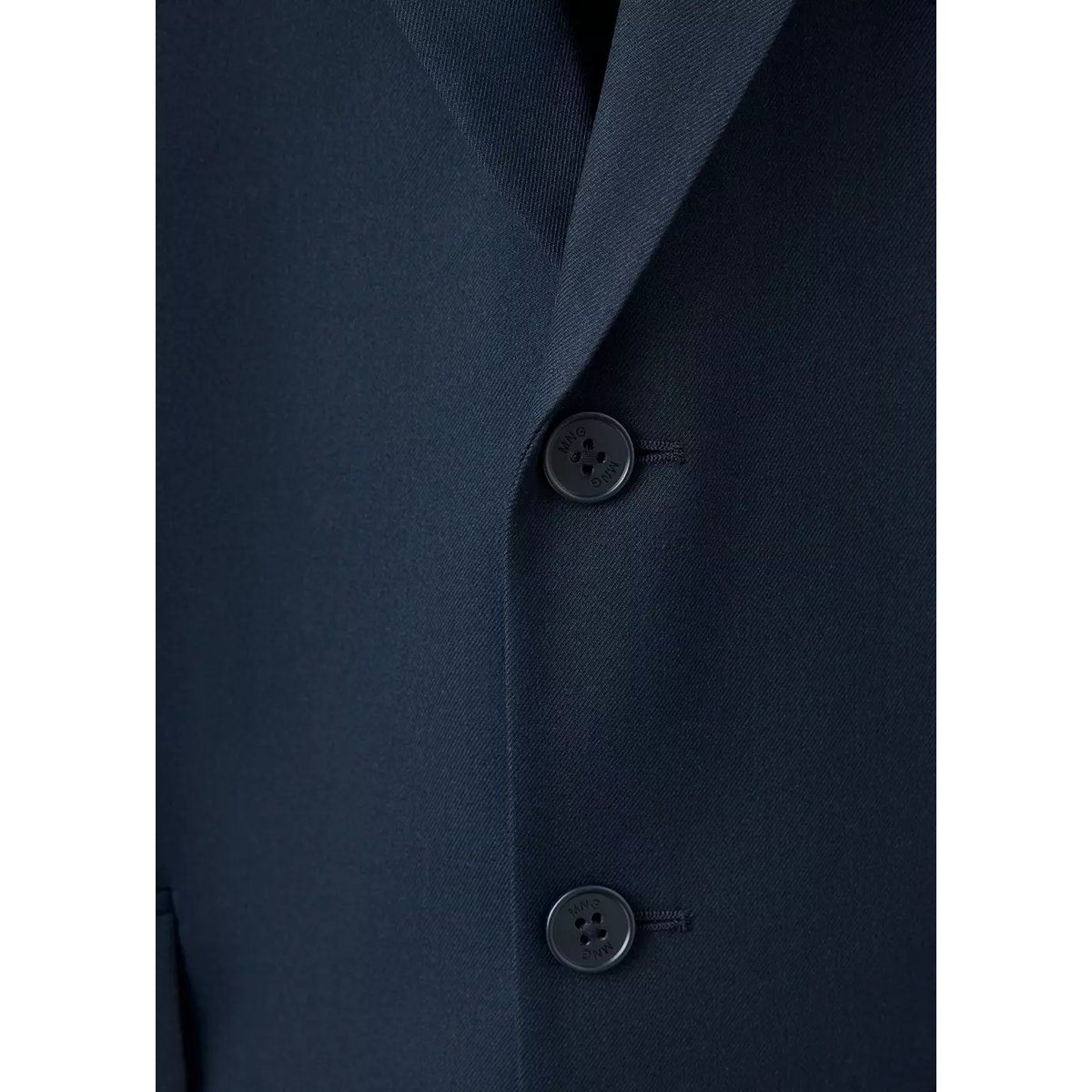 Blazer en viscose mélangée bleu marine, MANGO TEEN