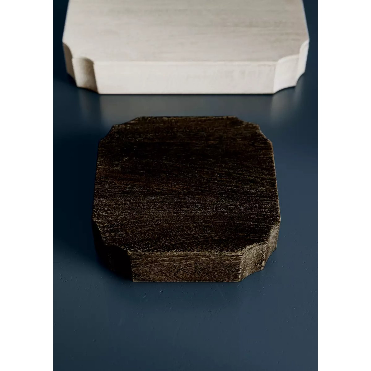 Petite boîte carrée en bois marron, MANGO HOME