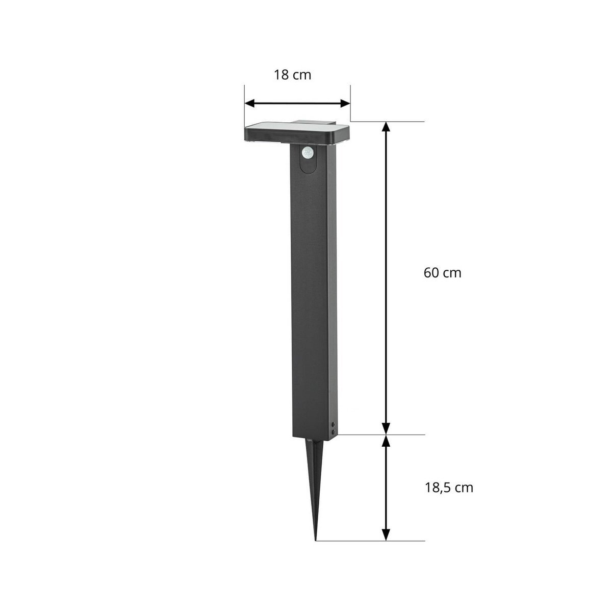 Luminaire extérieur moderneLED, Tarlson noir, transparent, PRIOS