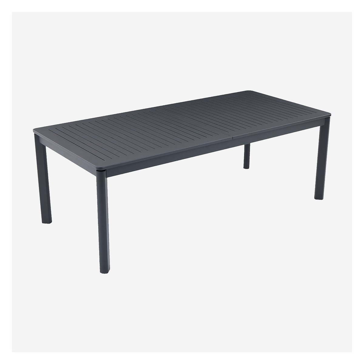 Table de jardin extensible en aluminium NISA gris anthracite, HABITAT