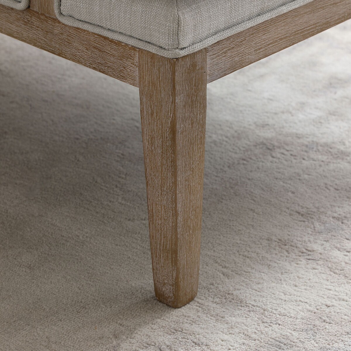 Evelina Antique Linen and Wood Chair cream, SO'HOME