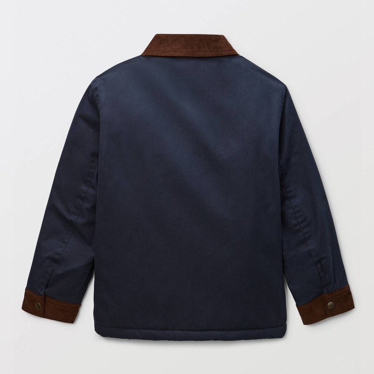 Veste chasseur col et poignets contrastés contient du coton marine, MONOPRIX