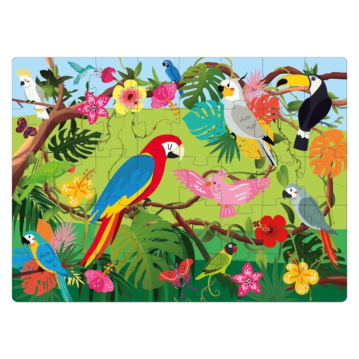 Livre et puzzle Les oiseaux bleu, SASSI JUNIOR