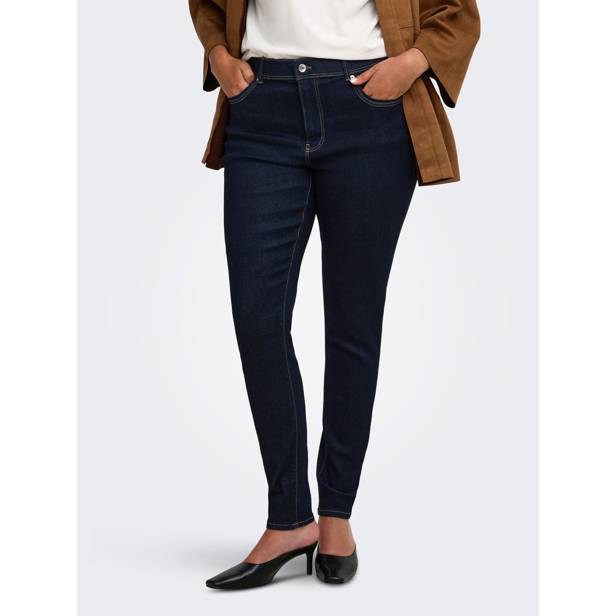 Jean Skinny dark blue denim, ONLY CARMAKOMA