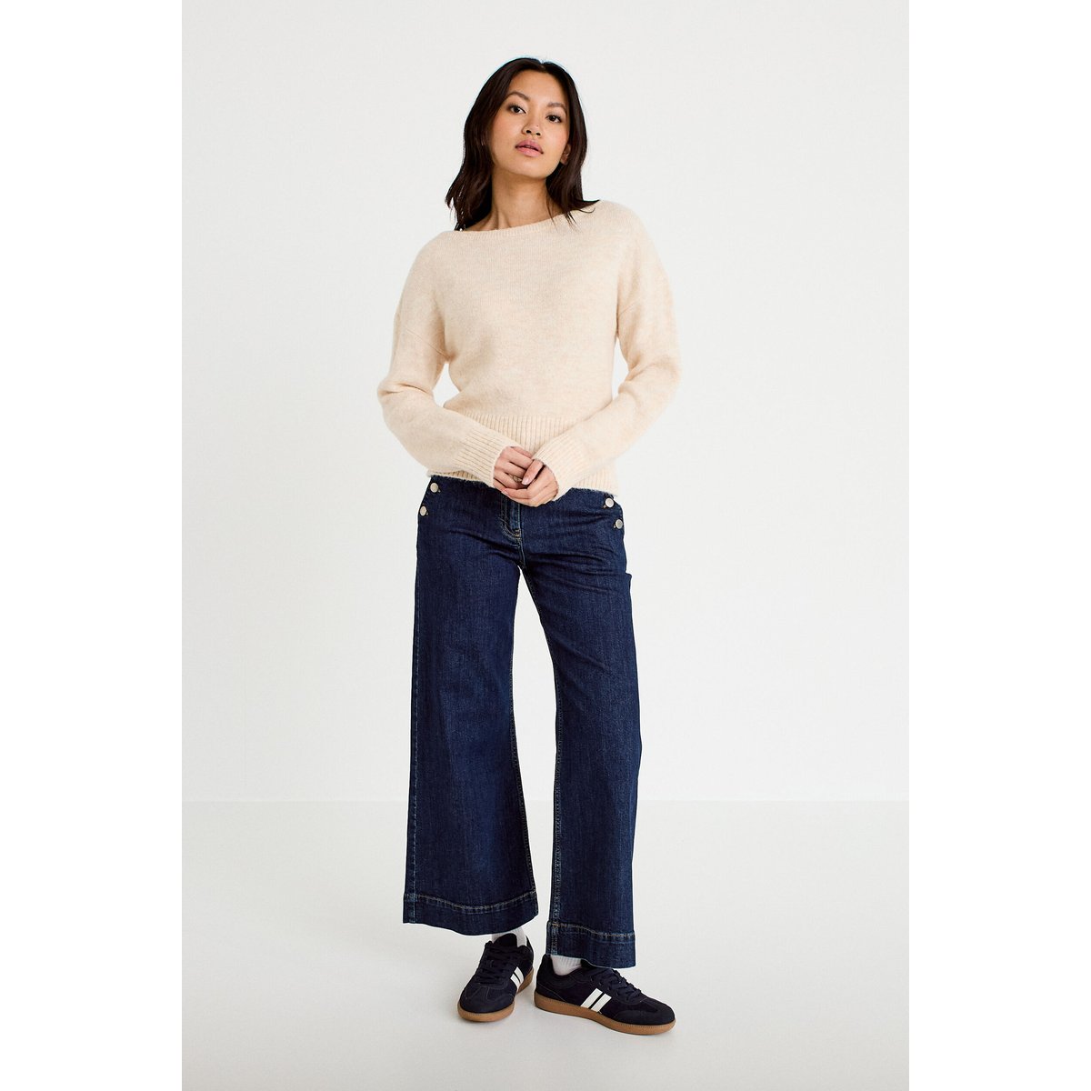 Pull col bateau beige, CACHE CACHE