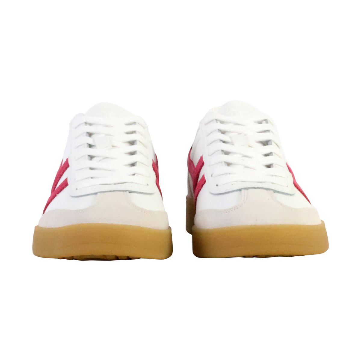 Basket Basse Cuir Viper Leather blanc fuchia vert gomme, GOLA