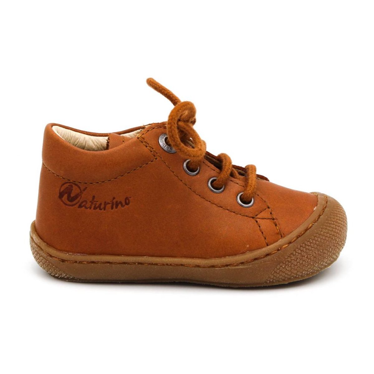 Chaussures premiers pas en cuir COCOON cognac, NATURINO