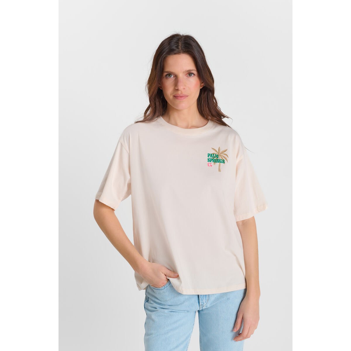 Tee-Shirt PALMS craie, LE TEMPS DES CERISES