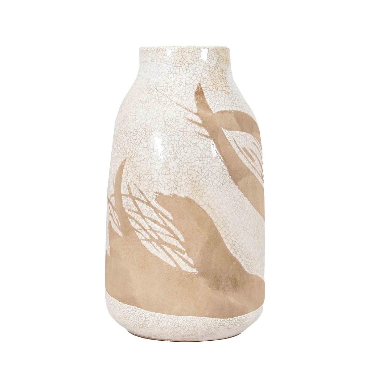 33cm Reactive Vase in White/Brown brown , ÉDITÉ