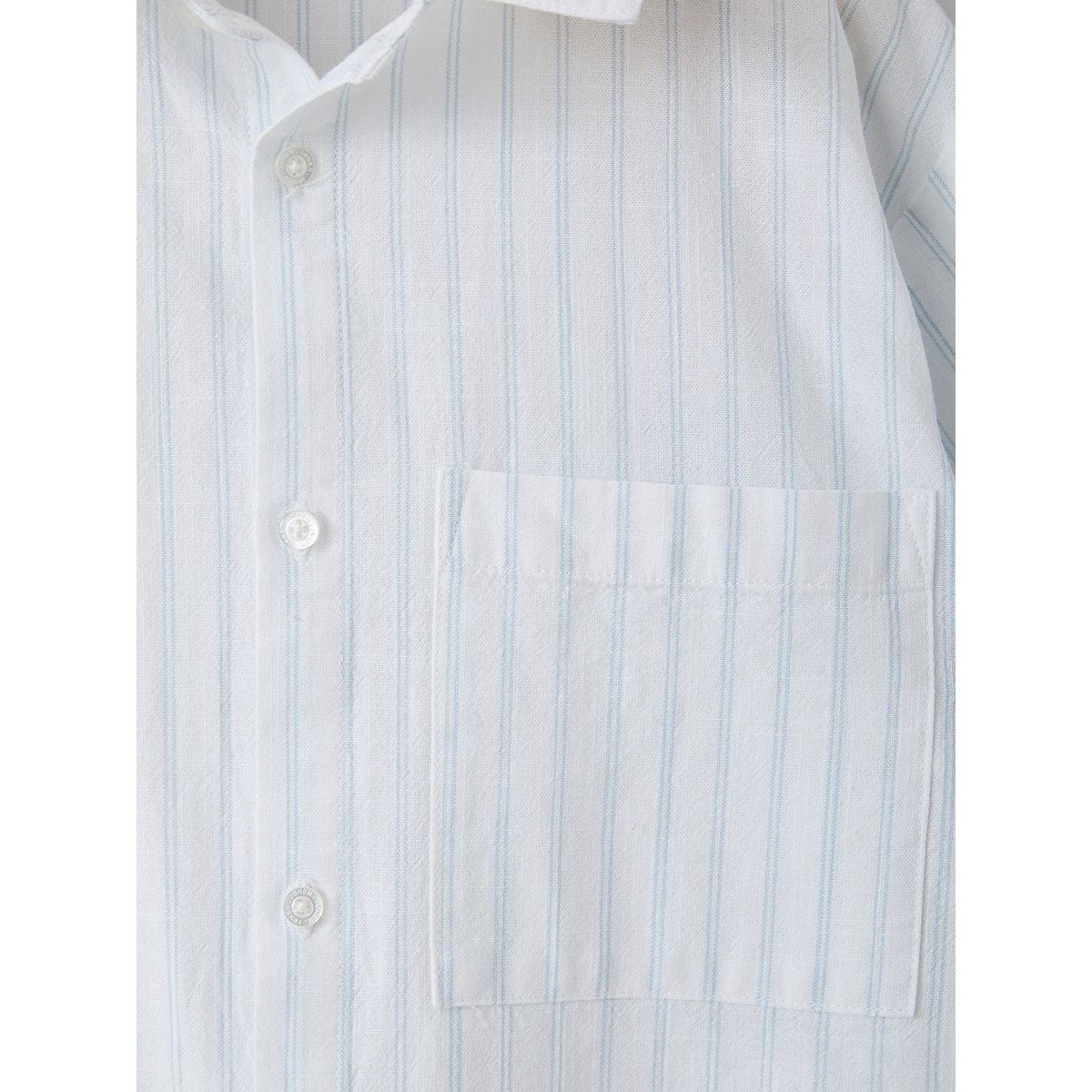 Chemise manches courtes rayé rayé bleu, JONEN