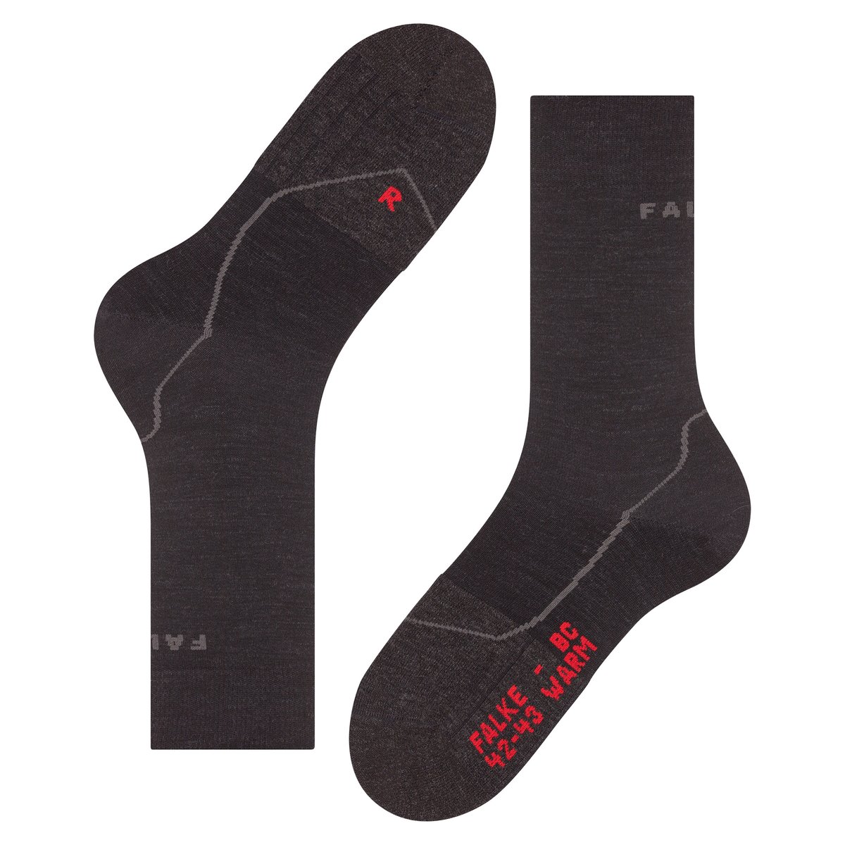 Chaussettes BC Warm Comfort noir basique, FALKE