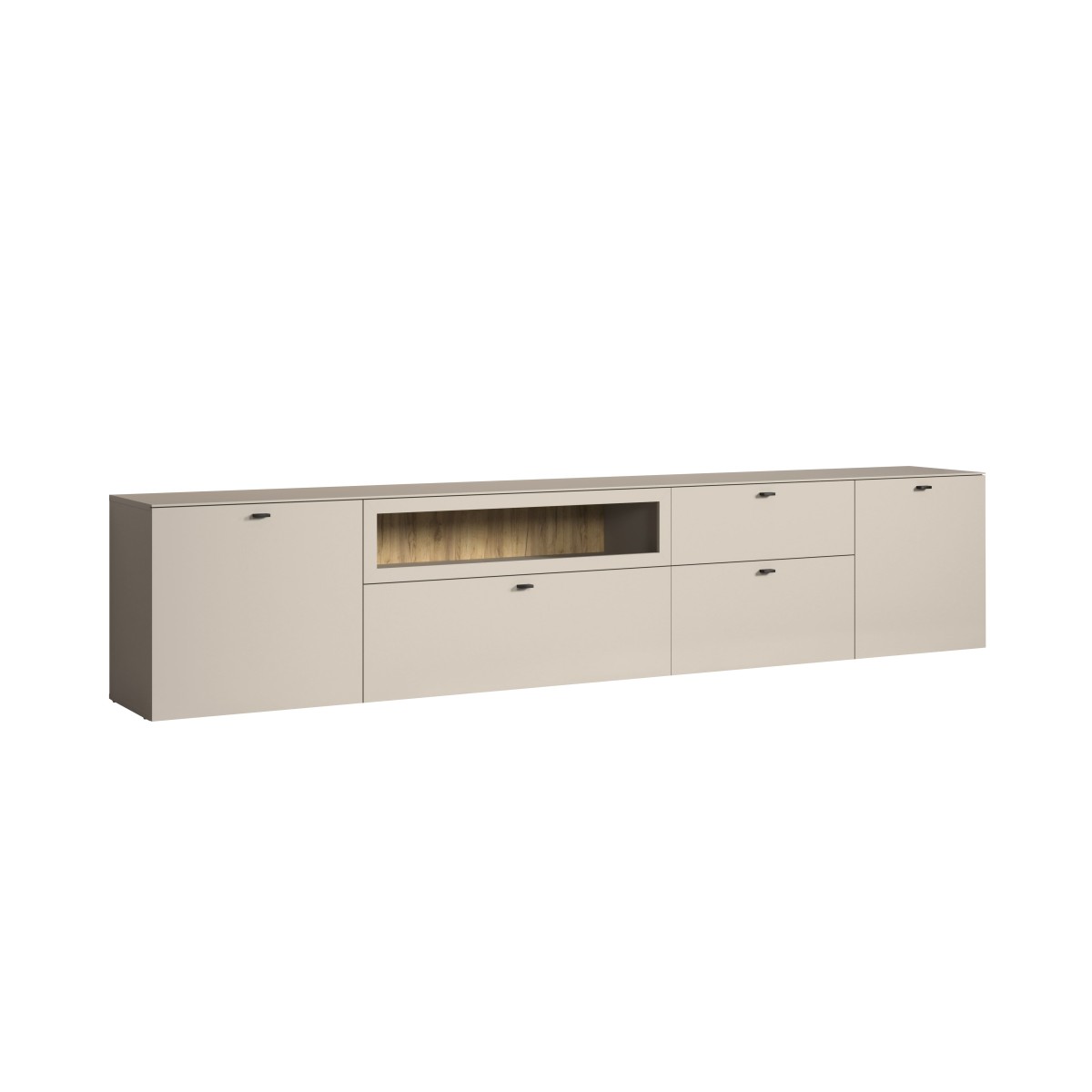 Meuble TV 2 portes, 1 tiroir - VELA cashmere, CALICOSY
