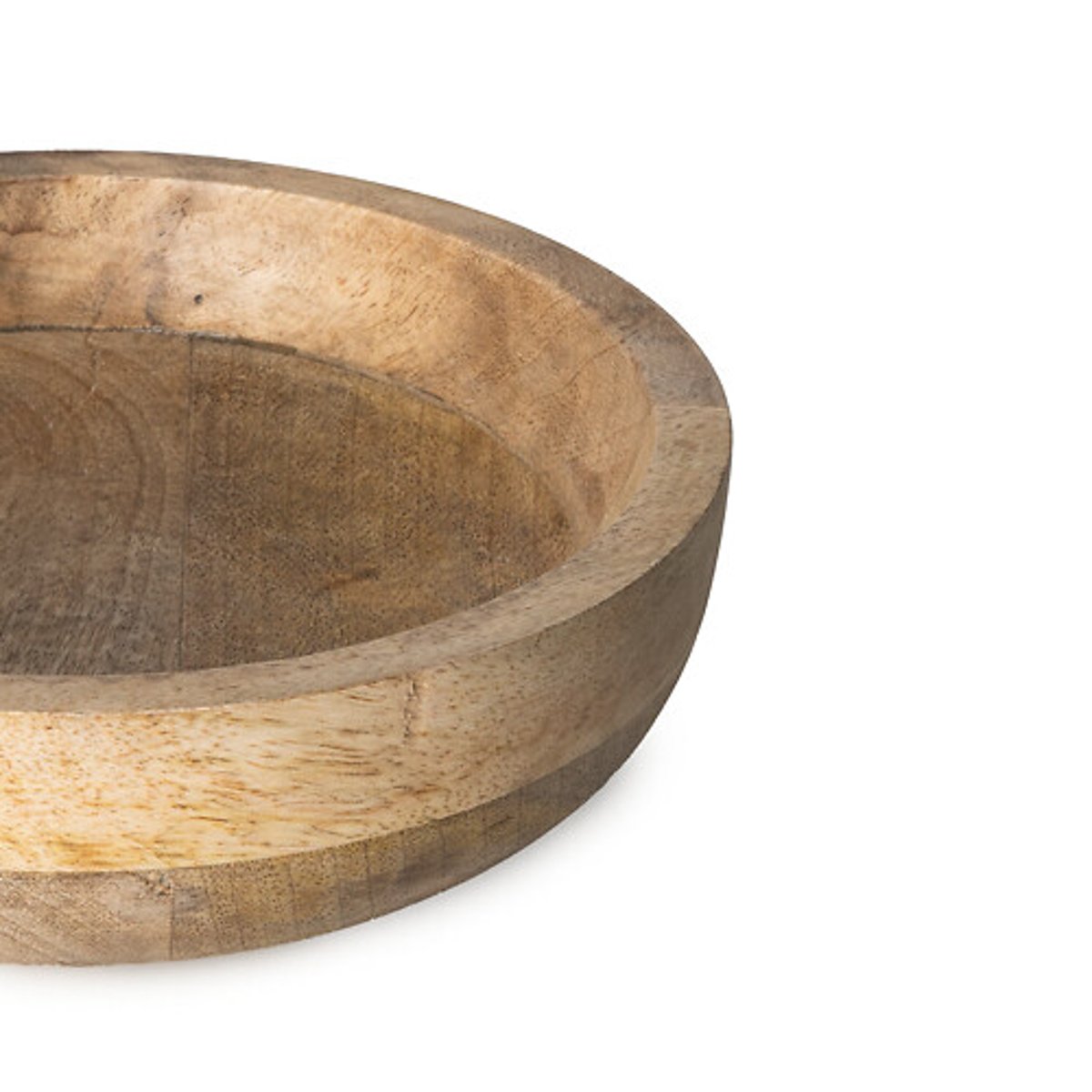Large Plain Mango Wood Serving Bowl in Natural Finish brown , SO'HOME