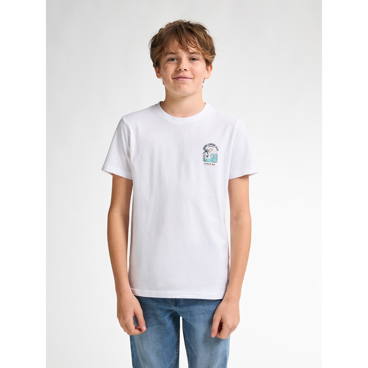 Lot de 2 t-shirts basiques à col rond snapper multicolore, PETROL INDUSTRIES
