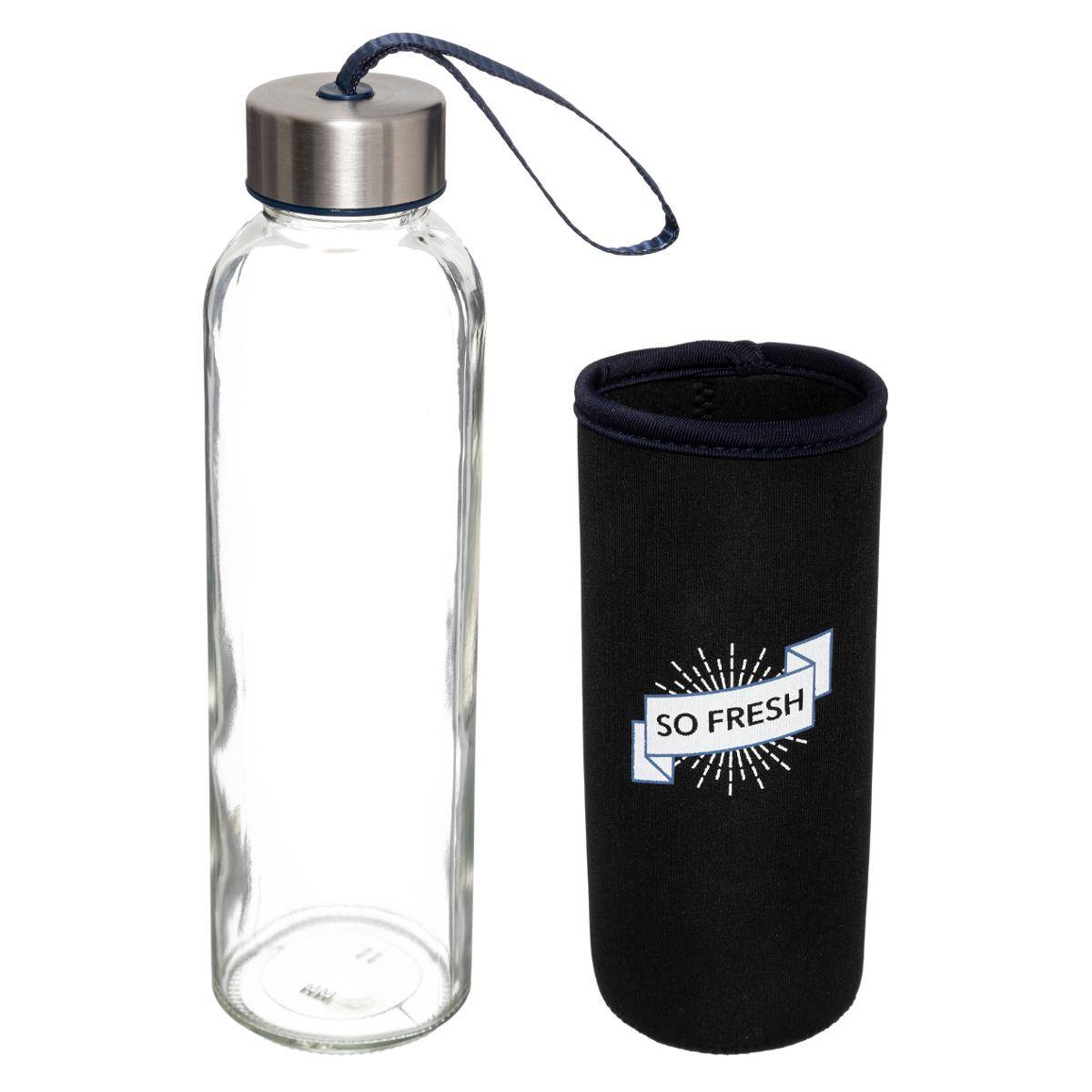 Bouteille réutilisable 0,5L avec housse bleu, 5FIVE SIMPLY SMART