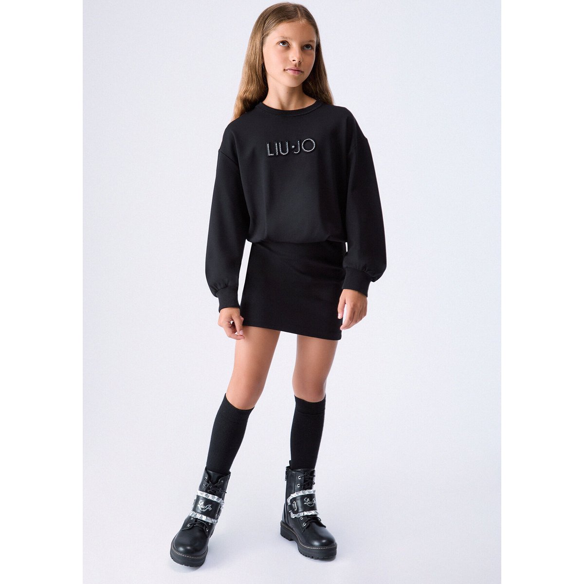 Robe courte en punto milano noir, LIU JO