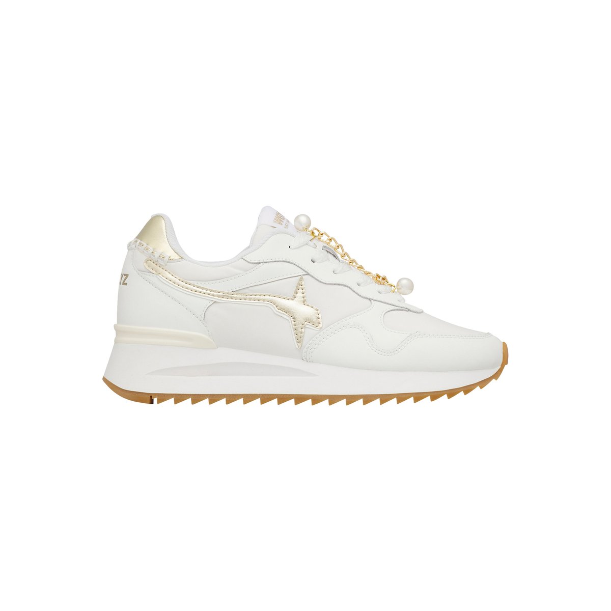 Sneakers en tissu technique et cuir YAK-W. blanc-platine-blanc, W6YZ