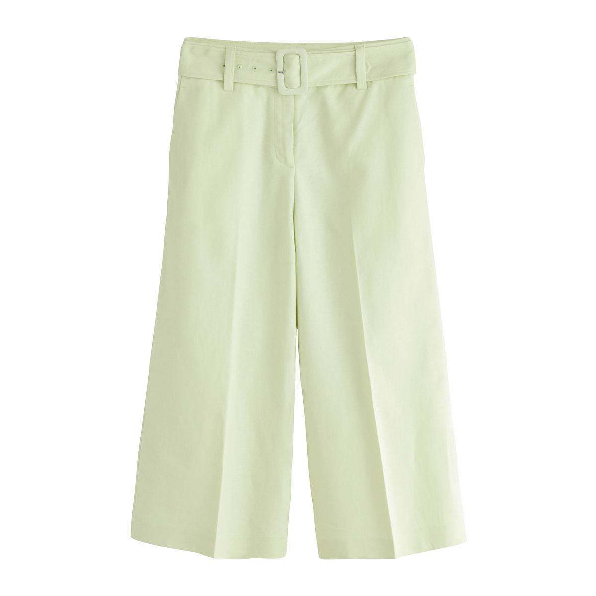 Jupe-culotte en lin mélangé avec ceinture vert citron, NEXT