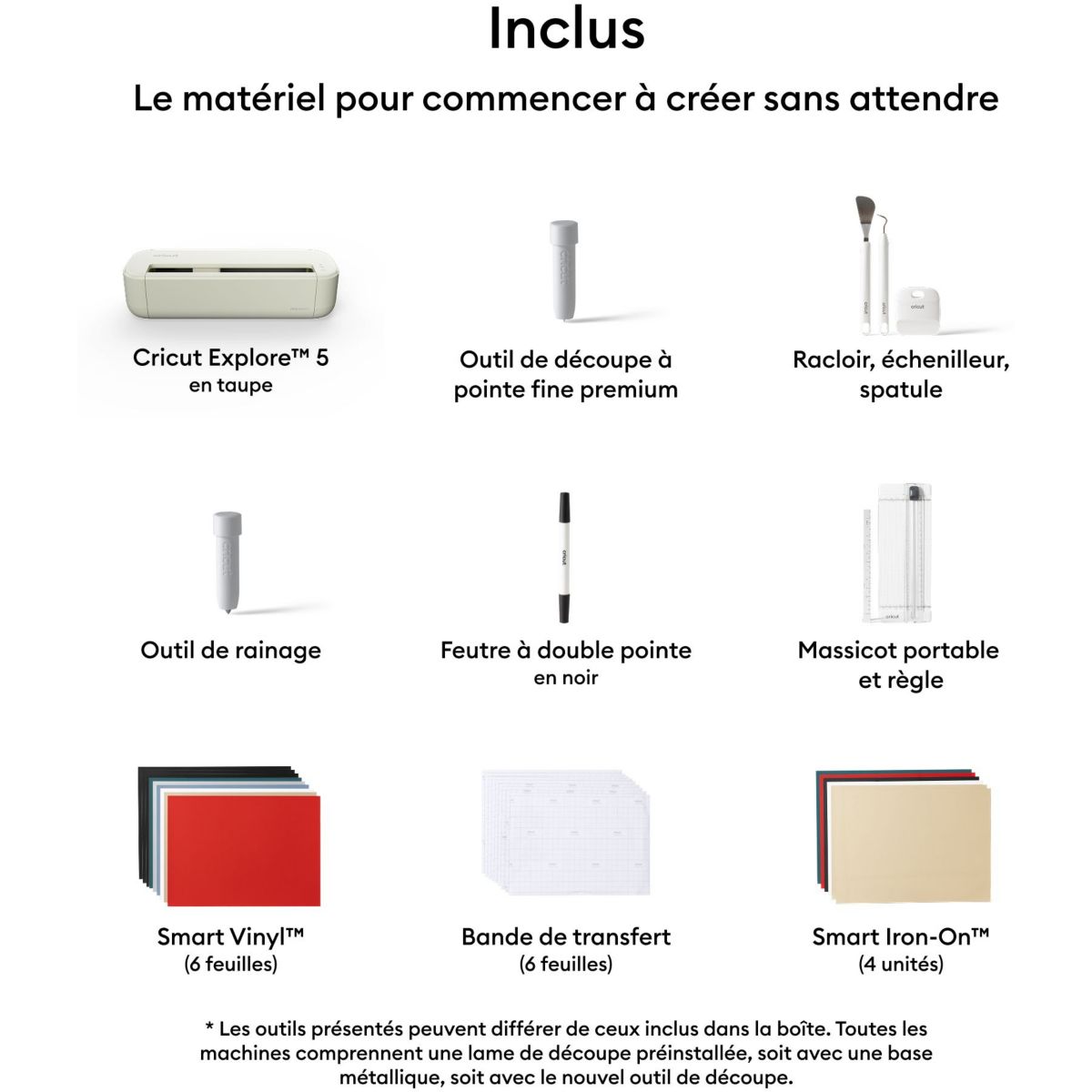 Machine de découpe Pack Explore 5 Crème couleur unique, CRICUT
