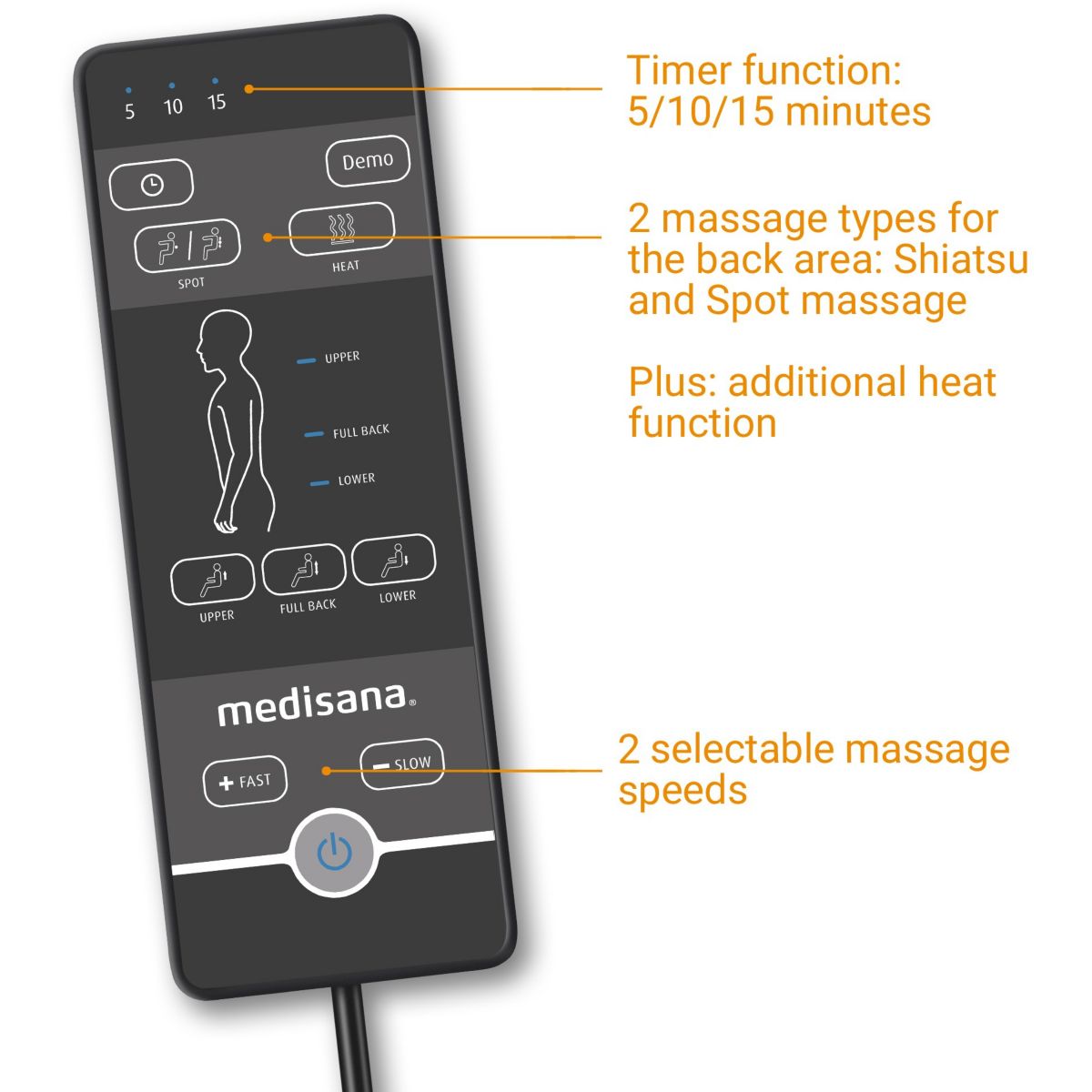 Siège massant de massage et relaxation RC 450 couleur unique, MEDISANA