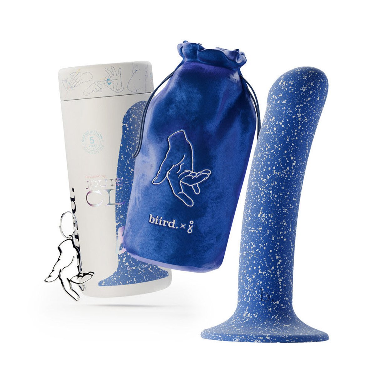 Vibromasseur non vibrant Dildo Bae x Jouissance Club bleu, BIIRD