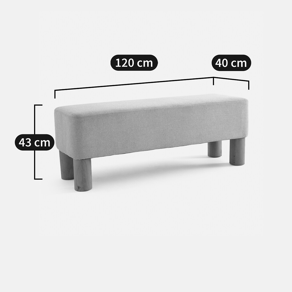 Banc bout de lit, Celesto beige, LA REDOUTE INTERIEURS