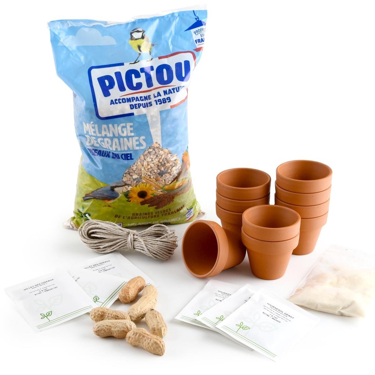Coffret DIY - 10 mangeoires à oiseaux orange, RADIS ET CAPUCINE