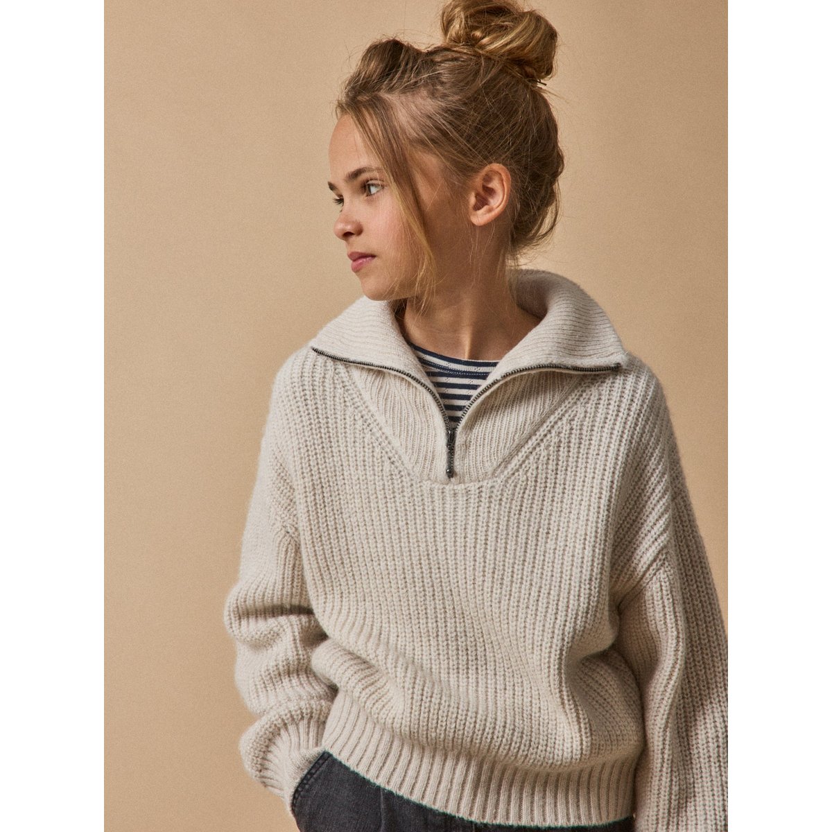 Pull camionneur ecru chine, CYRILLUS