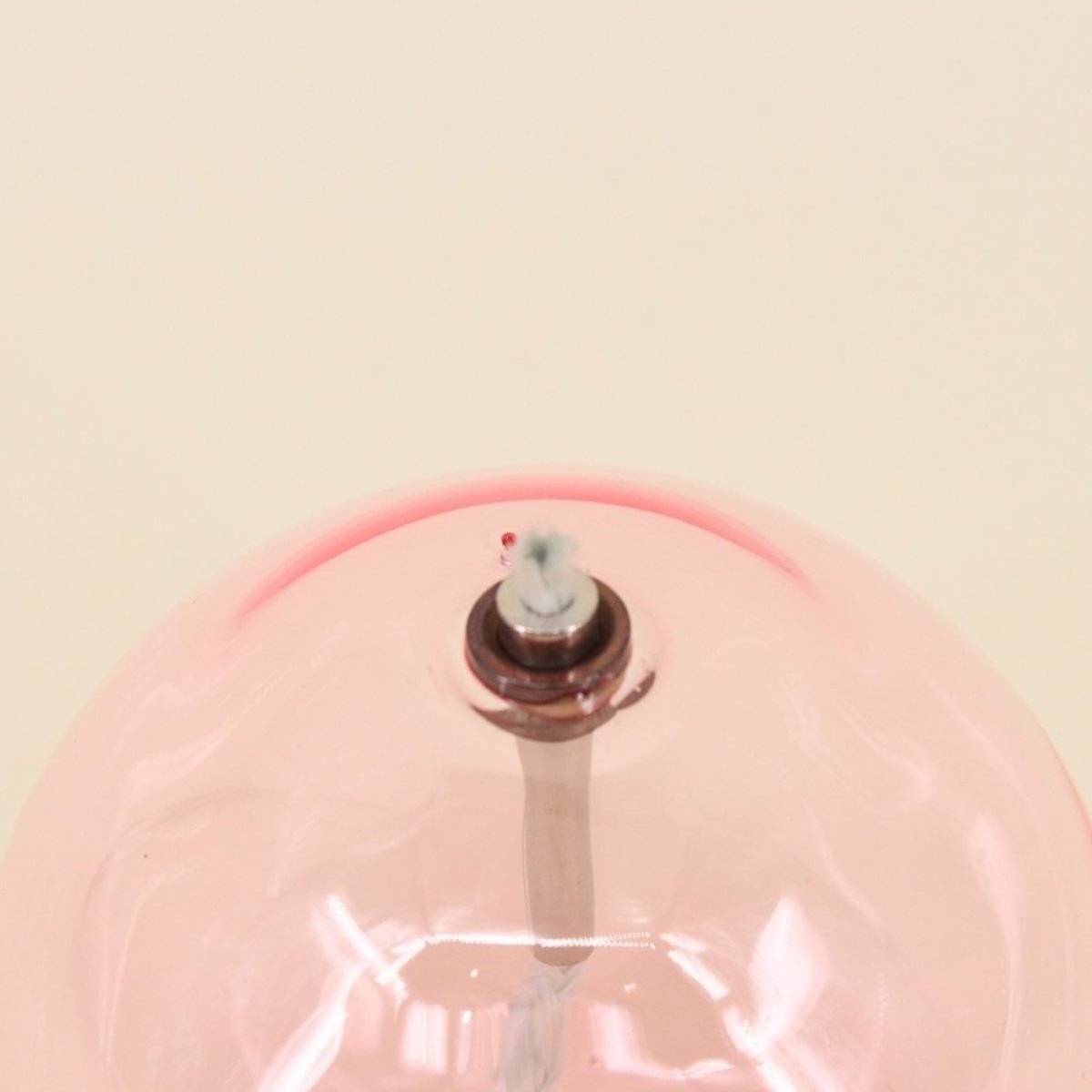 Lampe à huile sphère en verre soufflé 13cm rose, BAZAR DE LUXE