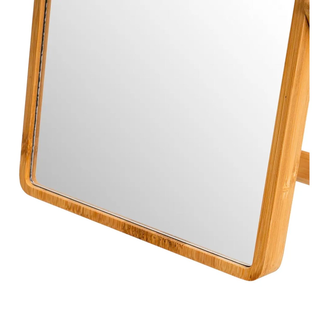 Miroir de maquillage à poser en bambou 20x2x27cm bois, WADIGA