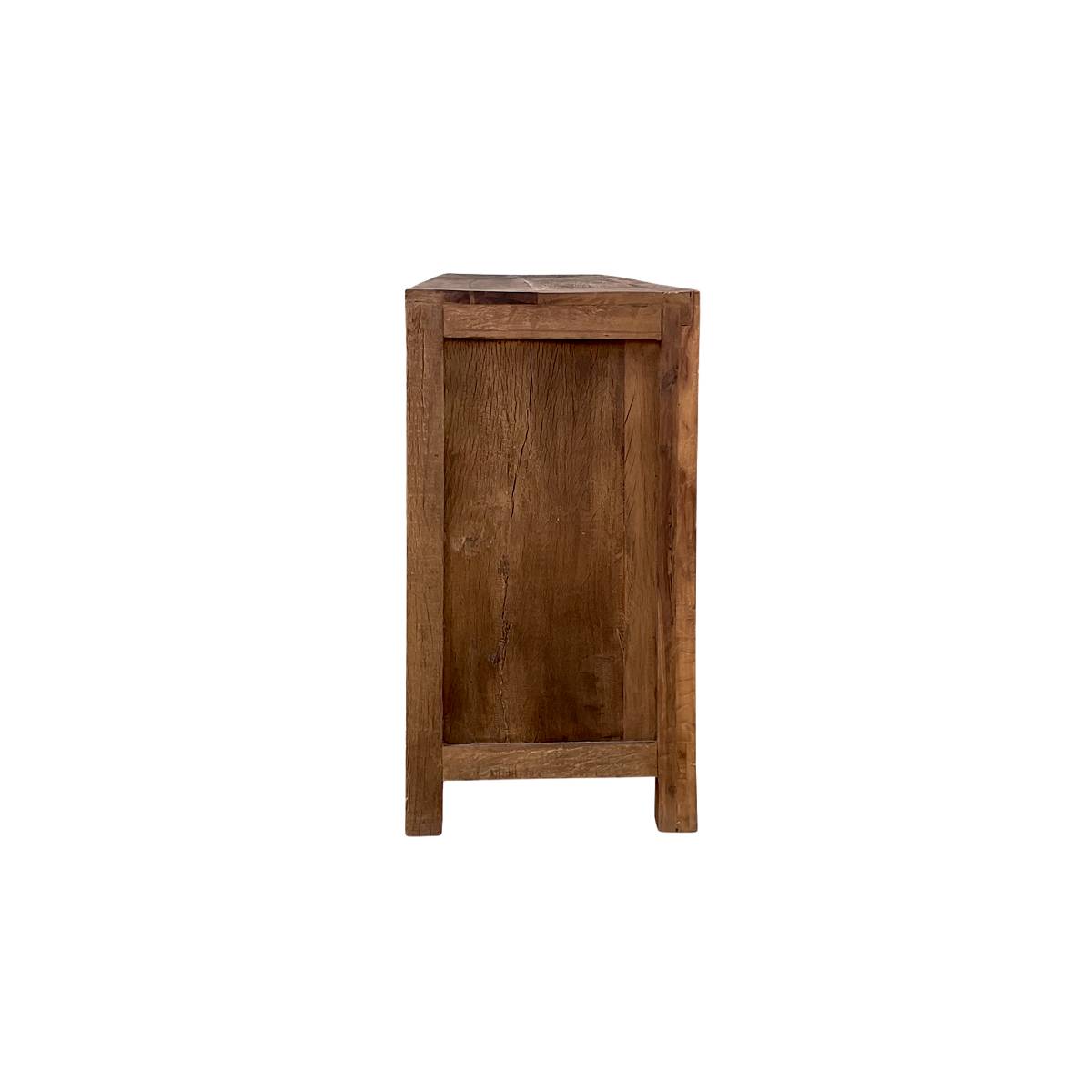 Buffet 4 portes en bois recyclé INDRA bois foncé, MADE IN MEUBLES