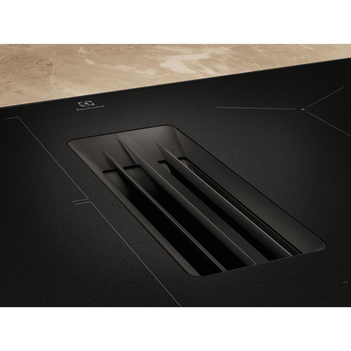 Plaque induction aspirante KCC83443CZ SaphirMatt® - Hotte intégrée Mat noir, ELECTROLUX