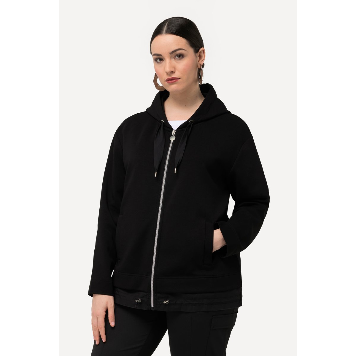 Veste à capuche noir, ULLA POPKEN