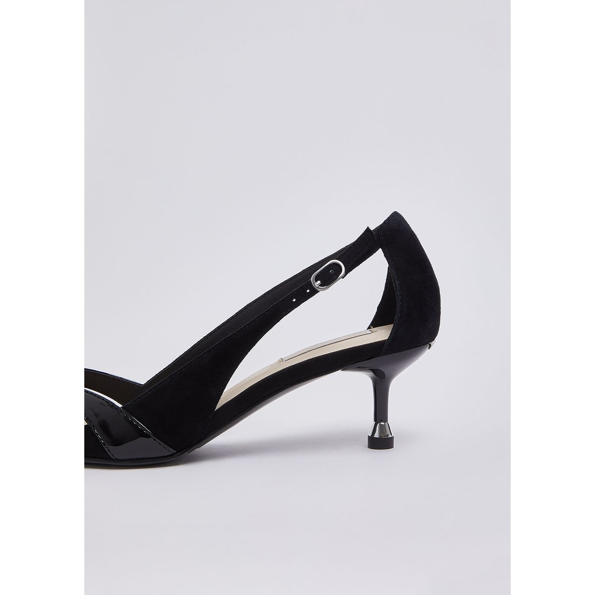Escarpins en daim avec découpes noir, LIU JO