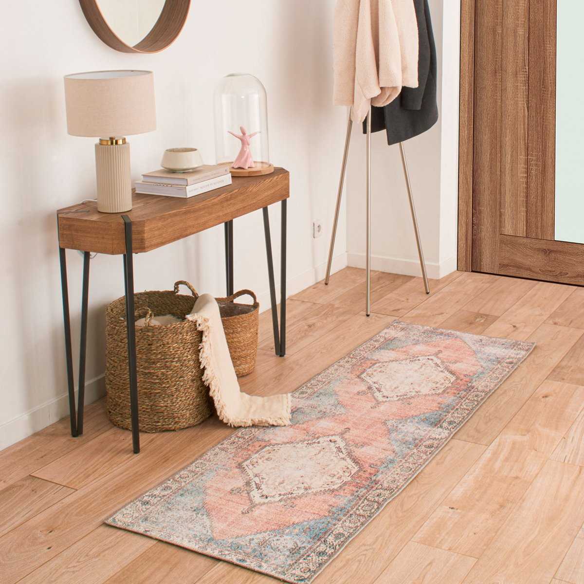 Tapis de salon vintage symétrique CARRY multicolore, NAZAR RUGS
