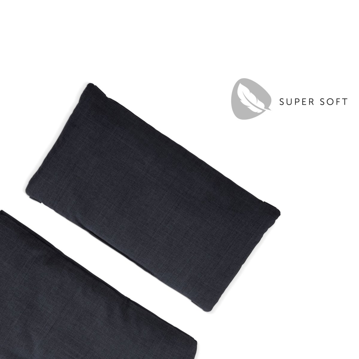 Coussin de chaise haute Deluxe noir anthracite tissé, HAUCK