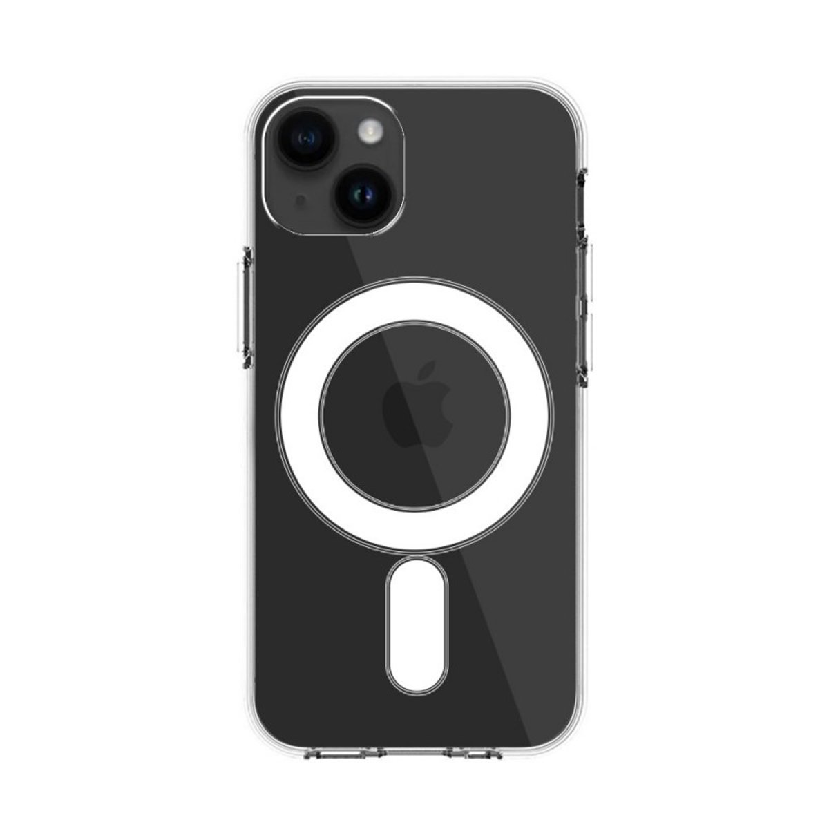 Coque Anti-choc compatible Magsafe pour iPhone 14 Plus Transparente + 2 vitres transparent, EVETANE