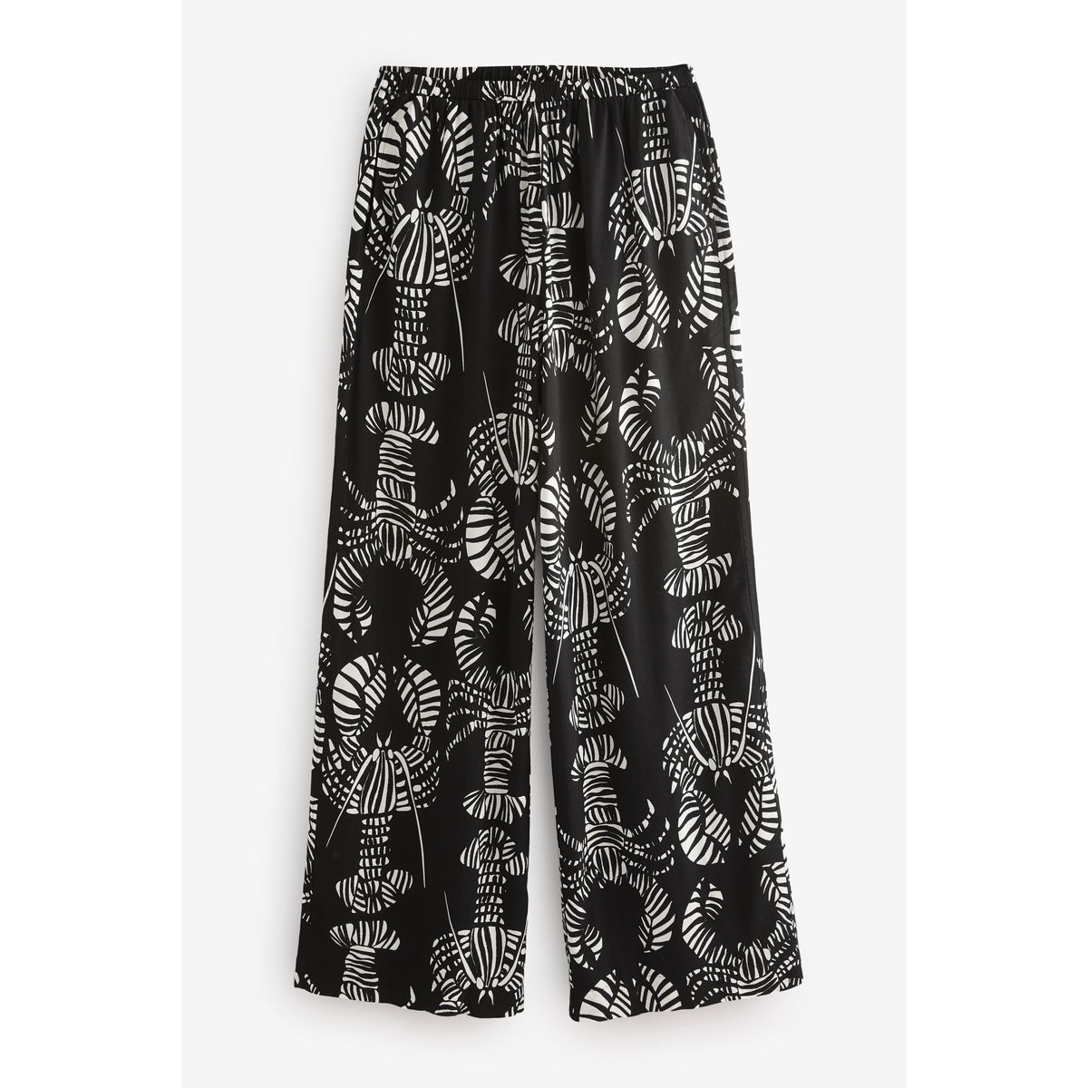 Pantalon large noir/blanc, NEXT