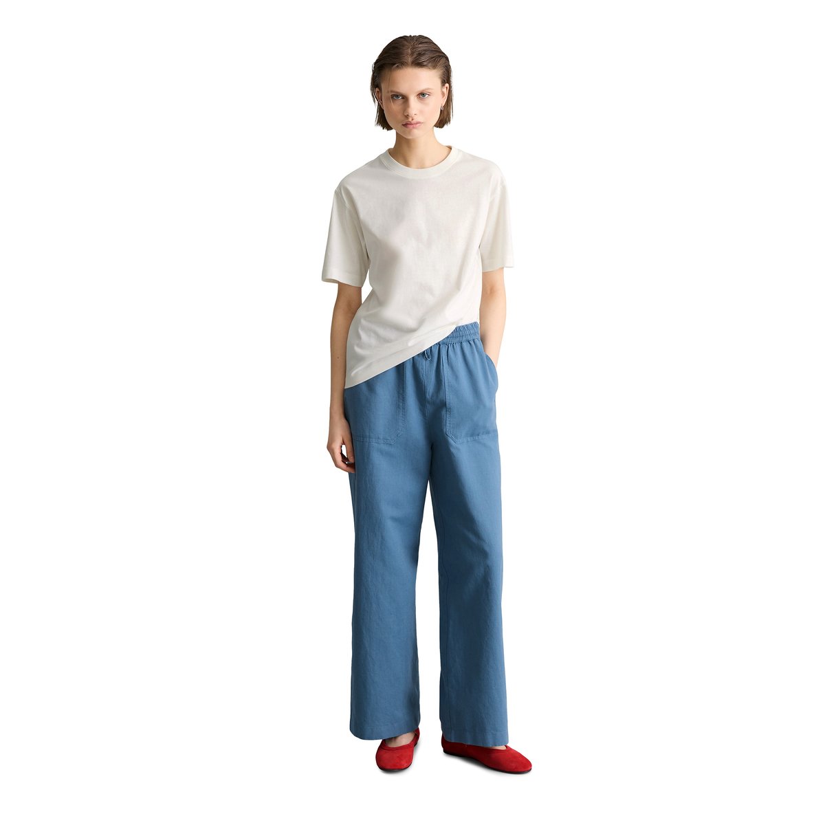 T-shirt basique regular en coton organique blanc, MARC O’POLO DENIM