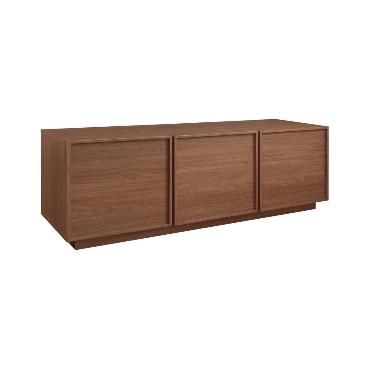 Meuble TV décor bois 3 portes 140cm KUBA noyer, SWEEEK