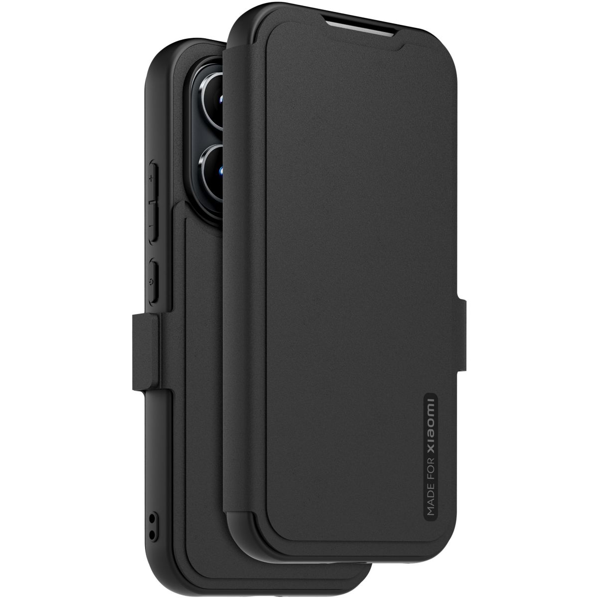 Etui avec cordon premium noir avec dragonne Xiaomi 17 couleur unique, MADE FOR XIAOMI