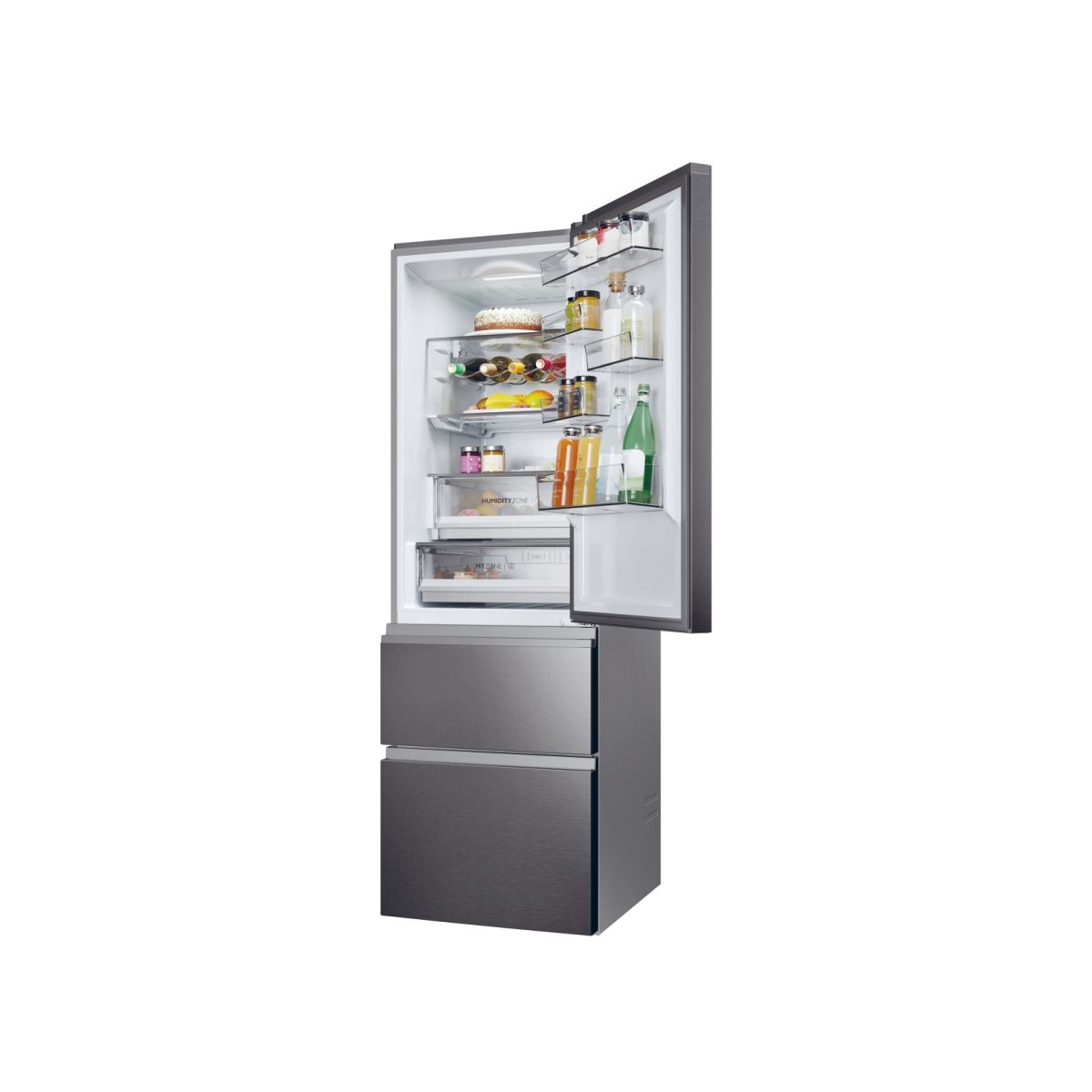 Réfrigérateur combiné HTW5618CNMP couleur unique, HAIER