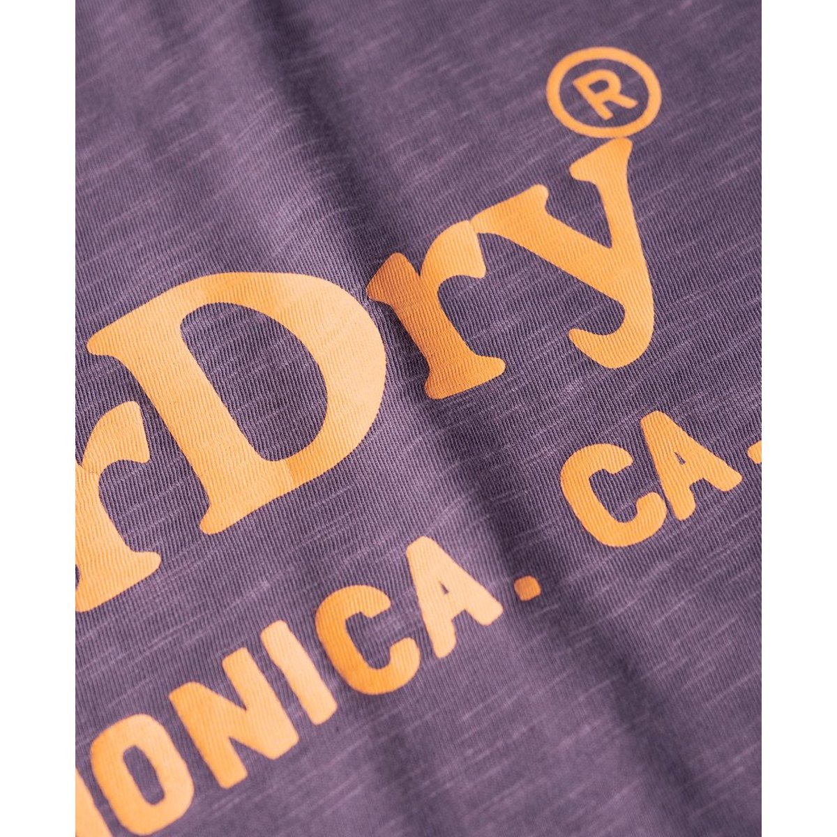 T-shirt classique à logo Venue violet suie flammé, SUPERDRY