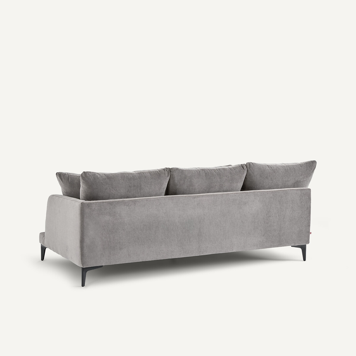 Mezzo divano a 3 posti in velluto color pietra, MODERNISTE, design di Emmanuel Gallina grigio topo, EMMANUEL GALLINA X AM.PM