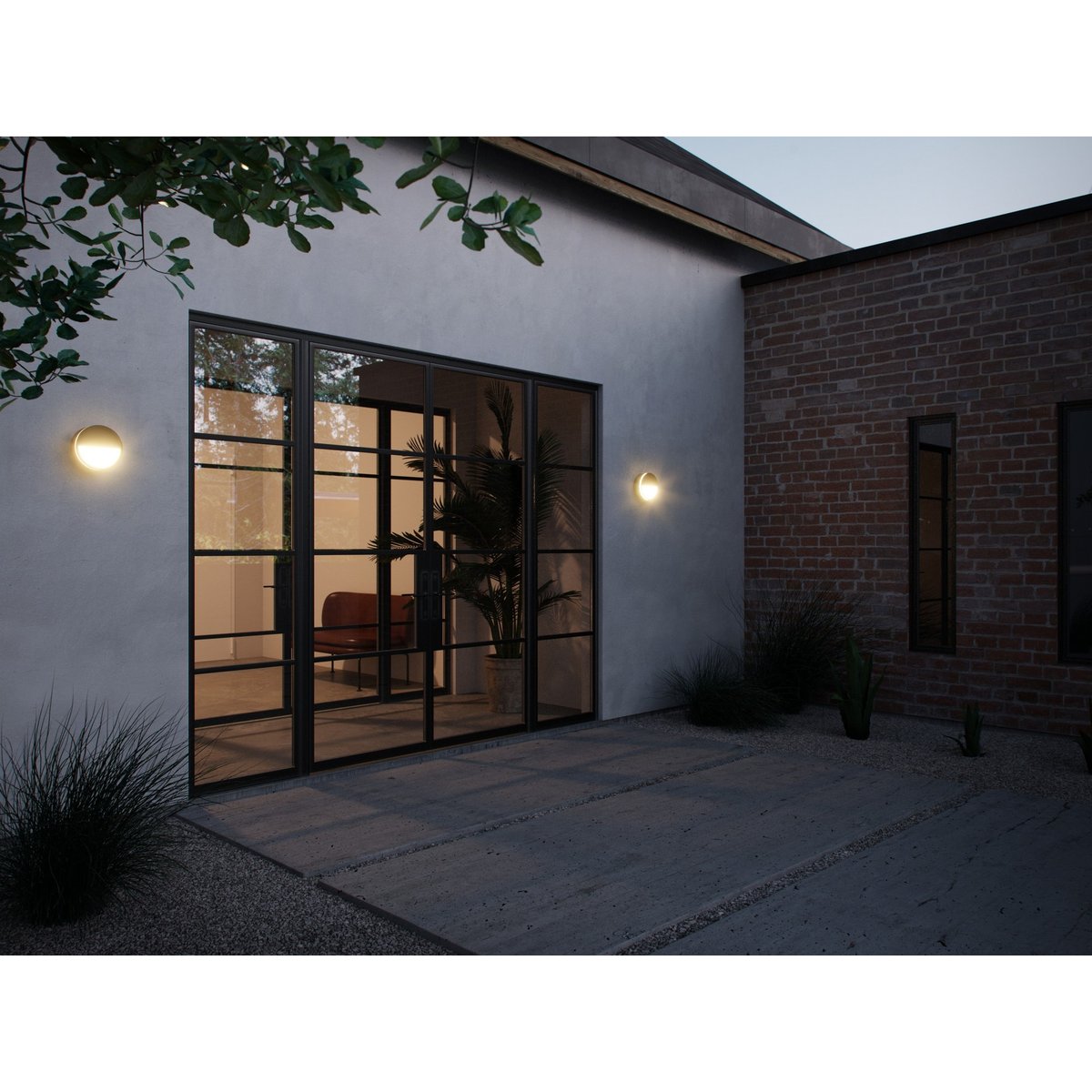 Plafonnier Rond, multifonctionnelle et minimaliste pour l'exterieur en aluminium, Ava Smart gris, NORDLUX