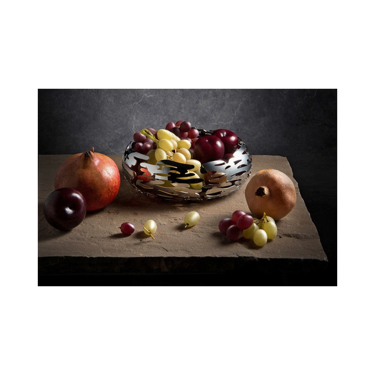 Corbeille ronde barknest acier ø21 cm acier, ALESSI