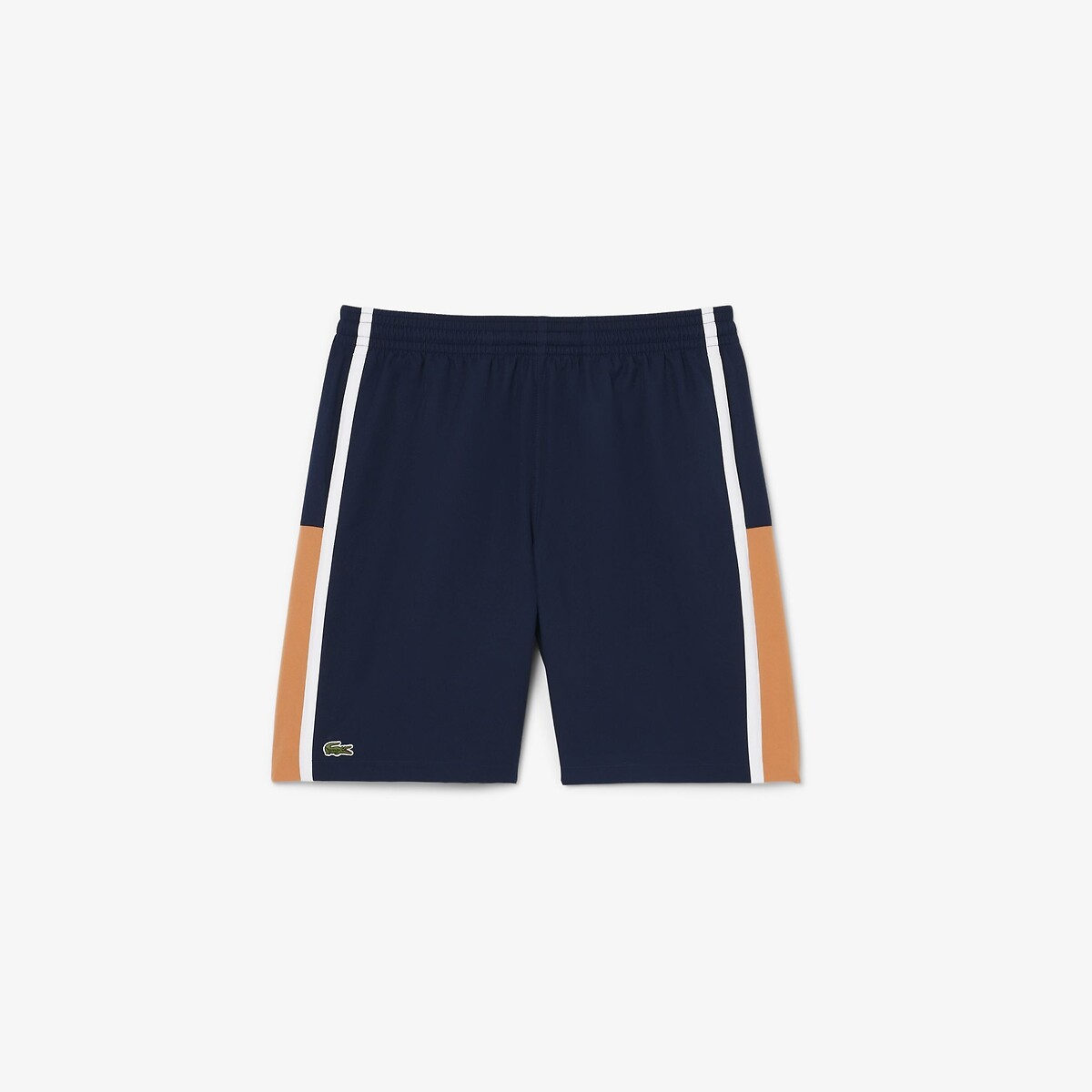 Pantaloncini da tennis leggeri con bande color-block navy, LACOSTE