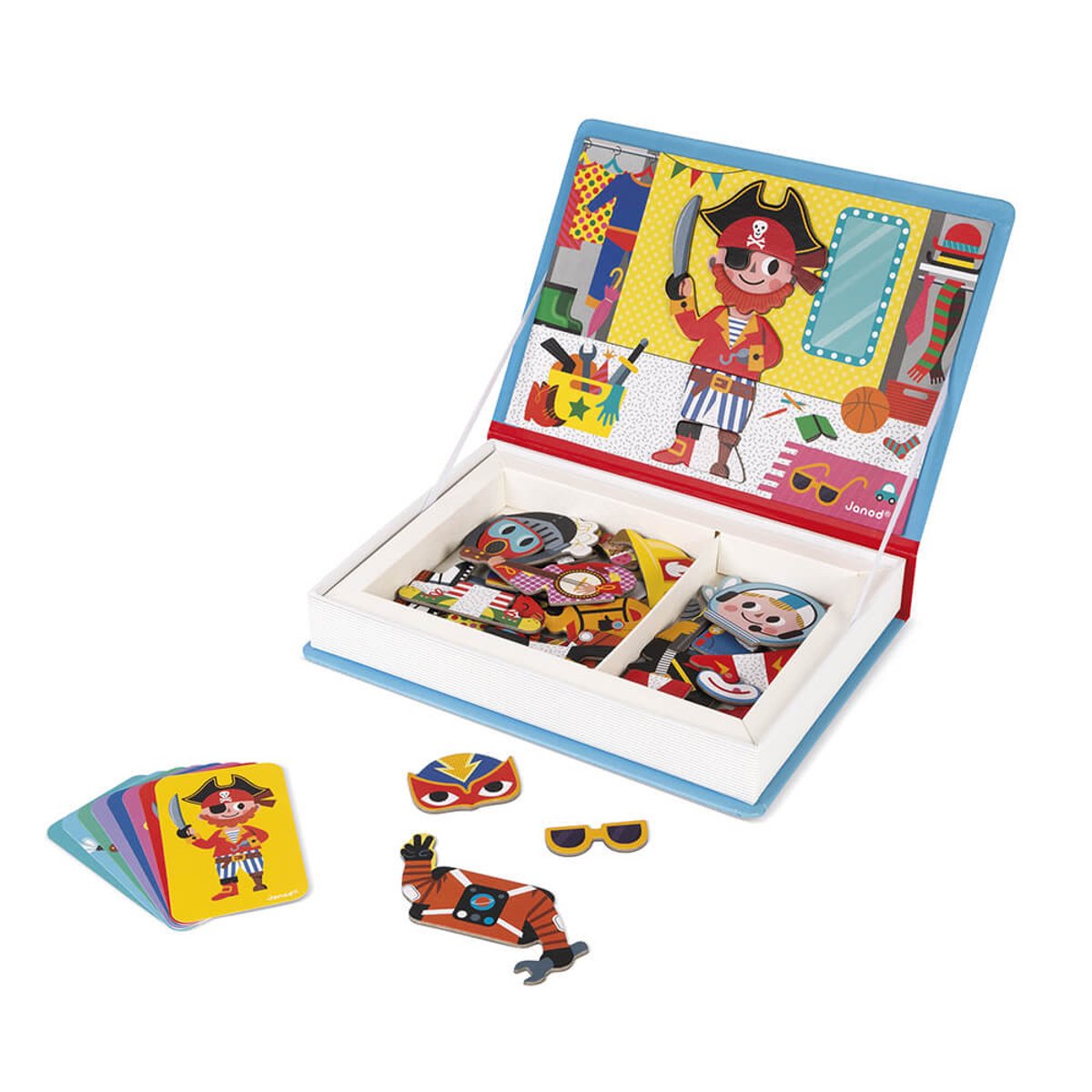 Magnéti'book Déguisements Garçon, 36 Magnets multicolore, JANOD