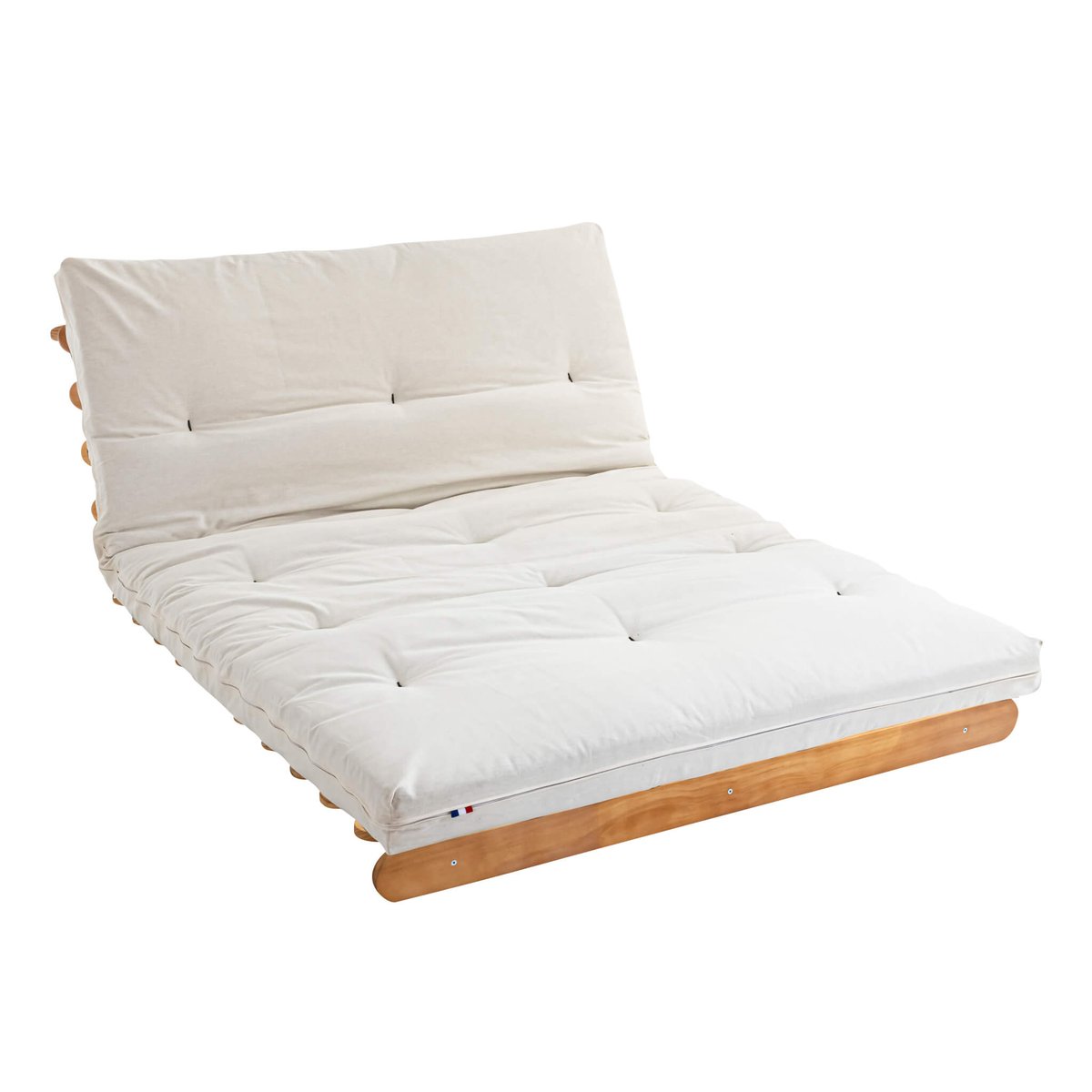 Matelas futon coton traditionnel, 13cm ecru, TERRE DE NUIT