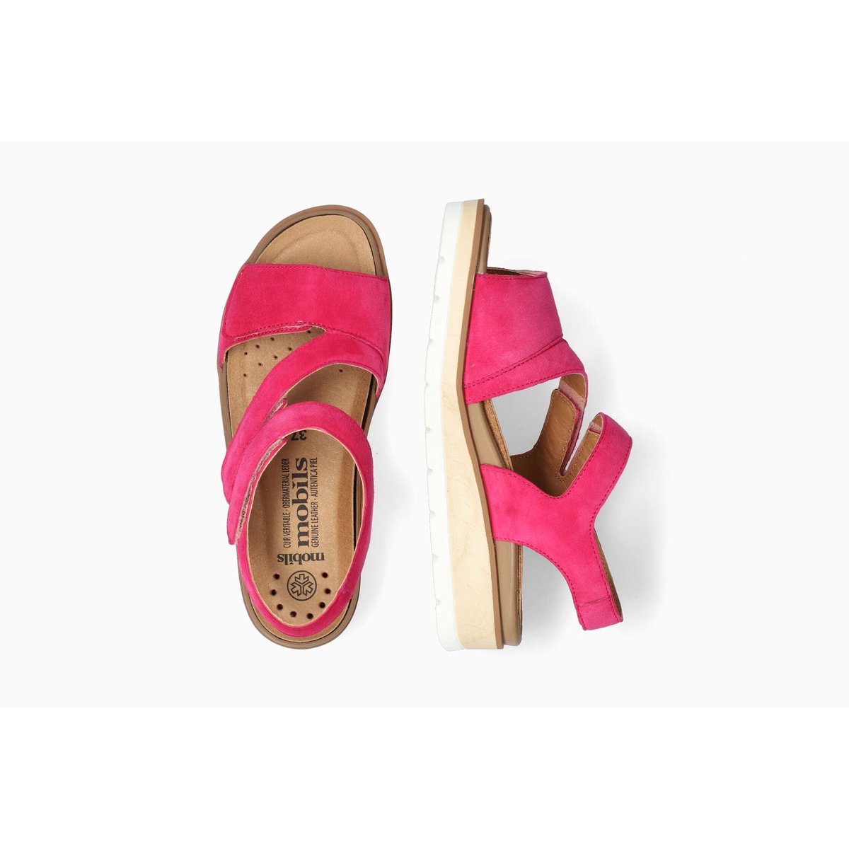 Sandales en cuir MERIL rose 5145, MEPHISTO